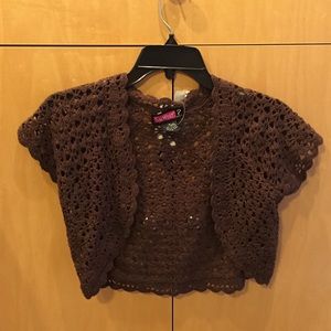Crochet cropped sweater